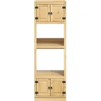 vidaXL Kast SKI HoningBruin 66 x 58 x 207 cm Massief grenenhout