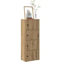 vidaXL Boekenkast 40x24x102 cm bewerkt hout artisanaal eikenkleurig