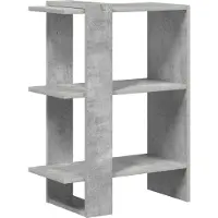vidaXL Boekenplank 2-laags 52 x 25 x 71,5 cm Bewerkt hout Beton Grijs
