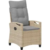 vidaXL Tuinstoel 2 st Beige en Lichtgrijs Staal en Polyester