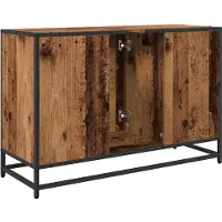 vidaXL Badkamerkast Oud Hout 90 x 33 x 60 cm Bewerkt hout