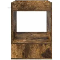 vidaXL Bijzettafel 2 st Rook Eiken 40 x 40 x 56 cm Bewerkt hout