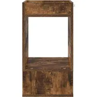 vidaXL Bijzettafel 2 st Rook Eiken 30 x 30 x 56 cm Bewerkt hout