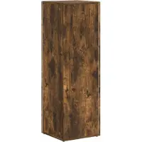 vidaXL Zijplank 33 x 32 x 100,5 cm Bewerkt hout Rook Eiken