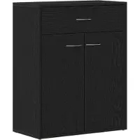 vidaXL Dressoir Zwart Eiken 60 x 30 x 75 cm Bewerkt hout