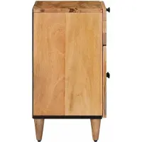 vidaXL Nachtkastje met lade Naturel 50 x 33 x 60 cm Massief Mango Hout