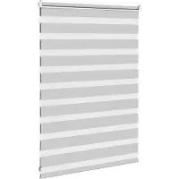 vidaXL Zebra rolgordijn 110x100 cm stofbreedte 105,9 cm lichtgrijs