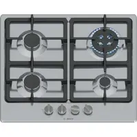 Bosch Serie 4 PGH6B5K90 kookplaat, roestvrij staal, inbouw, 60 cm, gas, 4 zones