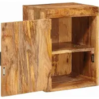 vidaXL Nachtkastje Bruin 35 x 33 x 48 cm Massief Mango Hout