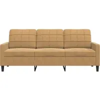vidaXL Driezitsbank 180 cm fluweel bruin
