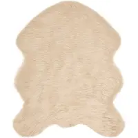 vidaXL Tapijt van imitatie schapenvacht TAFALLA Beige 50 x 80 cm