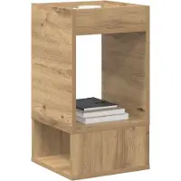 vidaXL Bijzettafel Artisan Eiken 30 x 30 x 56 cm Bewerkt hout