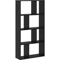vidaXL Boekenkast 8-laags 60 x 20 x 120,5 cm Bewerkt hout Zwart Eiken
