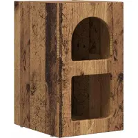 vidaXL Nachtkastje ELST 2 st Oudhout 29,5 x 33,5 x 50 cm Bewerkt hout