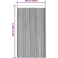vidaXL Koordgordijnen 2 st Veelkleurig 100x250 cm