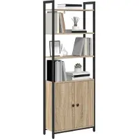 vidaXL Boekenkast 6-laags 60 x 24 x 161 cm Bewerkt hout Sonoma Eik