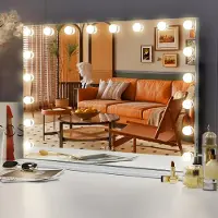 Vanitii Grote Hollywood Vanity Spiegel met Lichten Tafelblad Wandmontage 80*58CM