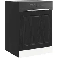 vidaXL Vaatwasserpaneel PORTO Zwart Eiken 60 x 1,5 x 57 cm