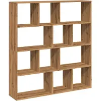 vidaXL Boekenkast 132x29x141,5 cm bewerkt hout artisanaal eikenkleur