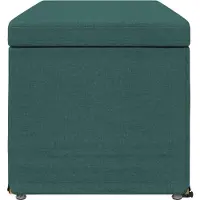 vidaXL Hocker, donkergroen, 101 x 41 x 40 cm, bekleed met stof en gemaakt van spaanplaat
