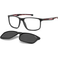 Carrera CA 8933/C MATTE BLACK RED/ GREY POLARIZED CLIP ON 56/17/140 Herrenbrillen Brilmonturen