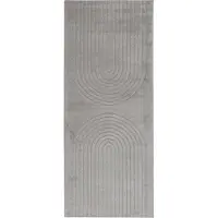 vidaXL Binnen kleed GALATI Grijs 80 x 200 cm Polyester Medium Pile