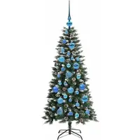 vidaXL Kunstkerstboom met 150 LED Groen 120 cm PVC en Plastic en Staal
