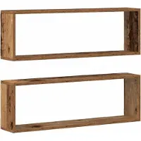 Yiwydaa Wandplanken 2 st Oudhout 80 x 15 x 26 cm Bewerkt hout