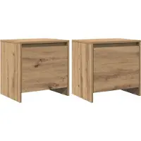 vidaXL Nachtkastje Ambachtelijk Eiken 45 x 34 x 44,5 cm Bewerkt hout