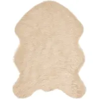 vidaXL Tapijt van imitatie schapenvacht TAFALLA Beige 80 x 120 cm