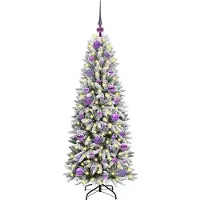 vidaXL Kunstkerstboom Wit 120 cm PVC en plastic en staal en PE
