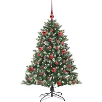 vidaXL Kunstkerstboom Groen 150 cm PVC en Plastic en Staal