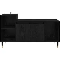 vidaXL TV Kast 100 x 35 x 55 cm Zwart Eiken Bewerkt hout