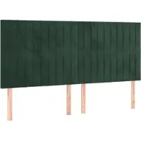 vidaXL Boxspring met matras fluweel donkergroen 200x200 cm