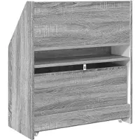 vidaXL Kinderkast Sonoma-grijs, 60 x 29,5 x 69 cm, houtvezel