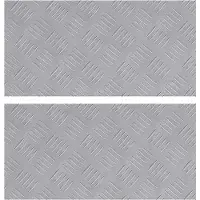 vidaXL Trap Tread 2 st 50 x 25 cm Zilver Aluminium Rechthoekig