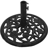 vidaXL Parasolvoet 48x48x33 cm gietijzer zwart