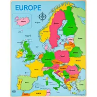 Bigjigs Houten Puzzel - Europa - 25 Stukken - 30 x 38 cm