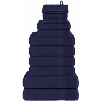 vidaXL 12-delige Handdoekenset FROGN 360 g/m² marineblauw