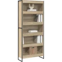 vidaXL Boekenkast 80 x 30 x 189,5 cm Bewerkt hout Sonoma