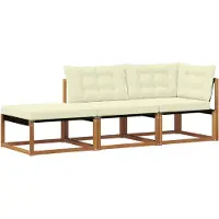 vidaXL 3 st Buiten Sectie Sofa Eenheden Massief Acacia Hout Naturel