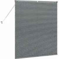 vidaXL Venetiaanse jaloezie Donkergrijs 130 x 115 cm 25 mm Aluminium