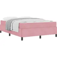 vidaXL Bedframe Roze 140 x 190 cm Stof