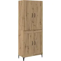 vidaXL Highboard Artisan Eiken 69,5 x 34 x 180 cm Bewerkt hout