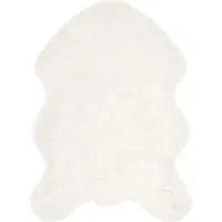 vidaXL Tapijt van imitatie schapenvacht TAFALLA Wit 60 x 90 cm