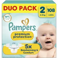 Pampers Premium Protection Maat 2 - 108 Luiers - 4kg-8kg
