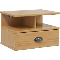 vidaXL Nachtkastje met lade HILL Honing bruin 40 x 31 x 27 cm