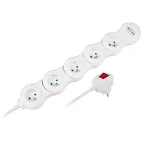 Rebel Snake Serie - Stekkerdoos - 5 Gaten - 1,5m - 2xUSB