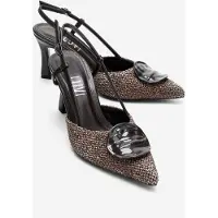 Prologue Levia Geweven Pump met Puntige Neus en Slingback
