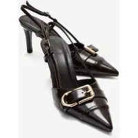 Prologue Noen Gesp Spitse Neus Stiletto Pump